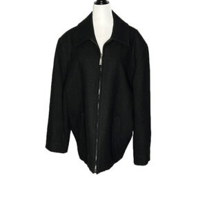 Men's Cigliano Black Wool Coat